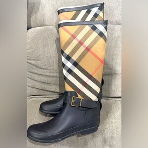Burberry rain boots